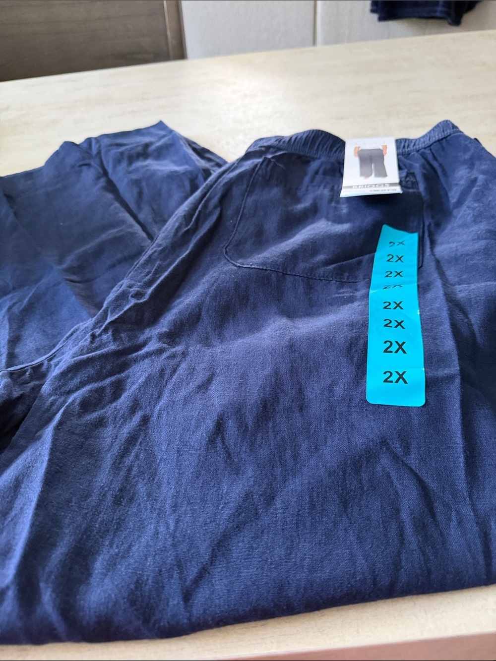 Briggs New York Navy Wide-Leg Drawstring Pants - Picture 7 of 10